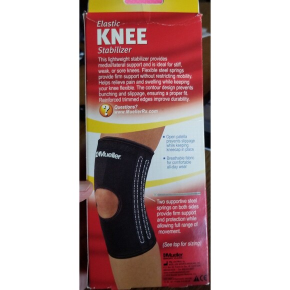 Mueller sport care knee moderate support elastic knee stabilizer size large nib - Picture 7 of 8
